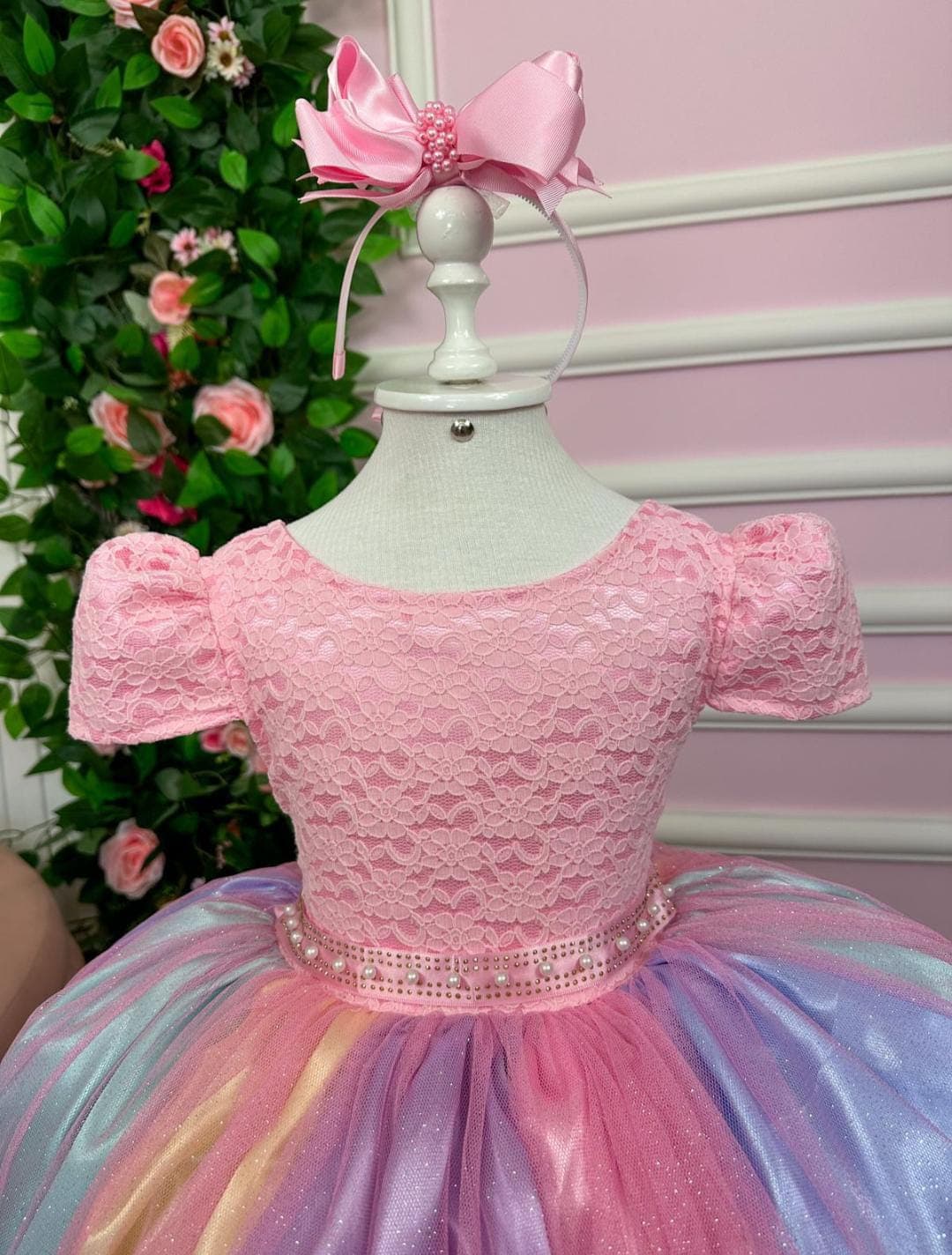 Vestido Colorido Arco-íris