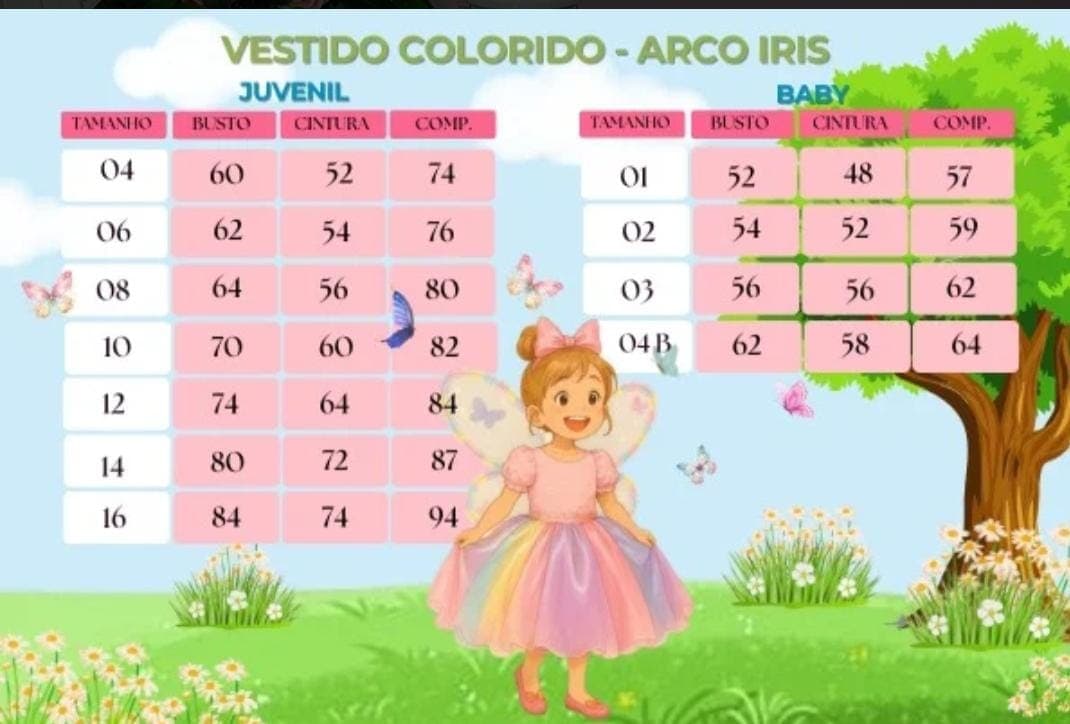 Vestido Colorido Arco-íris