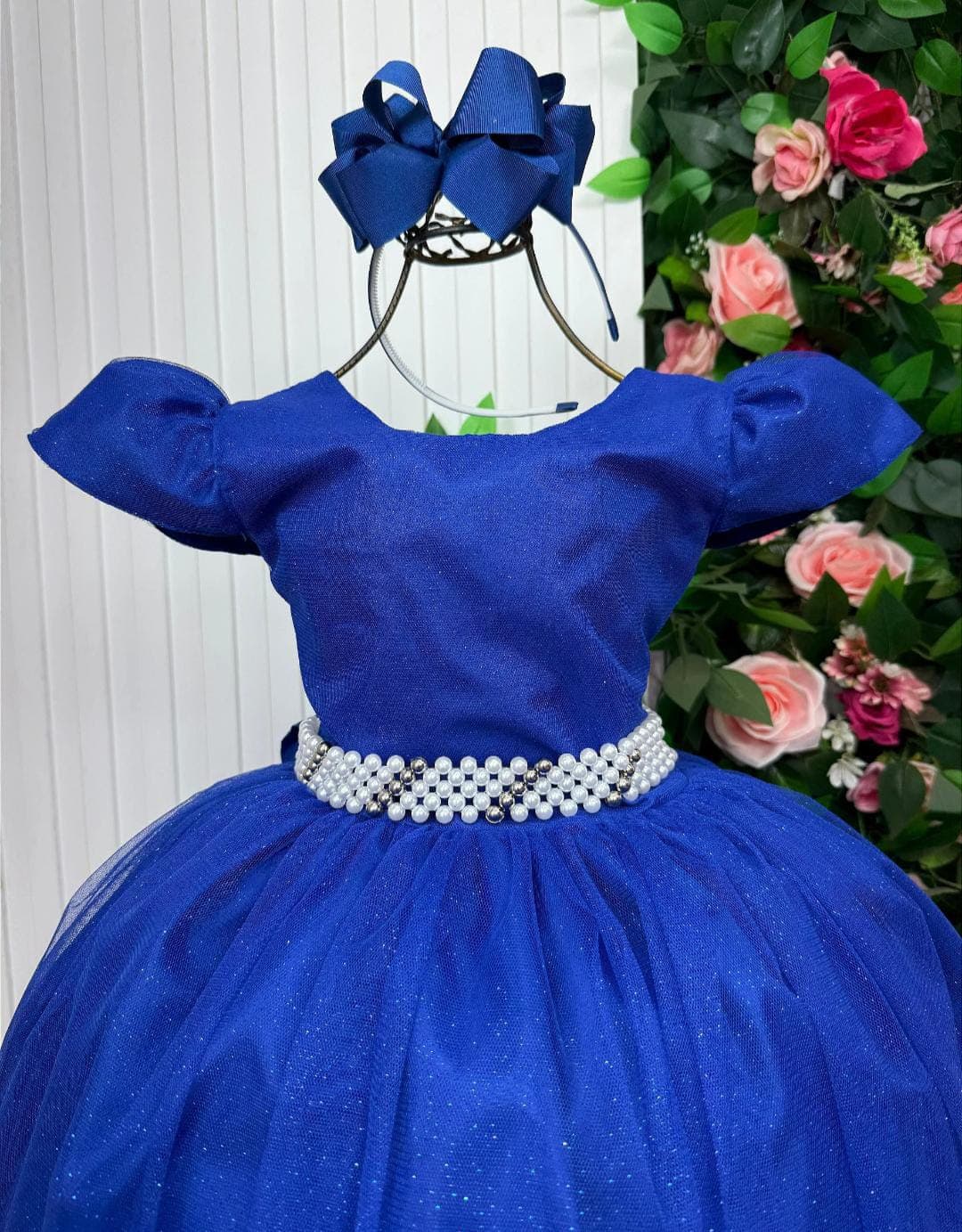 vestido longo  azul royal