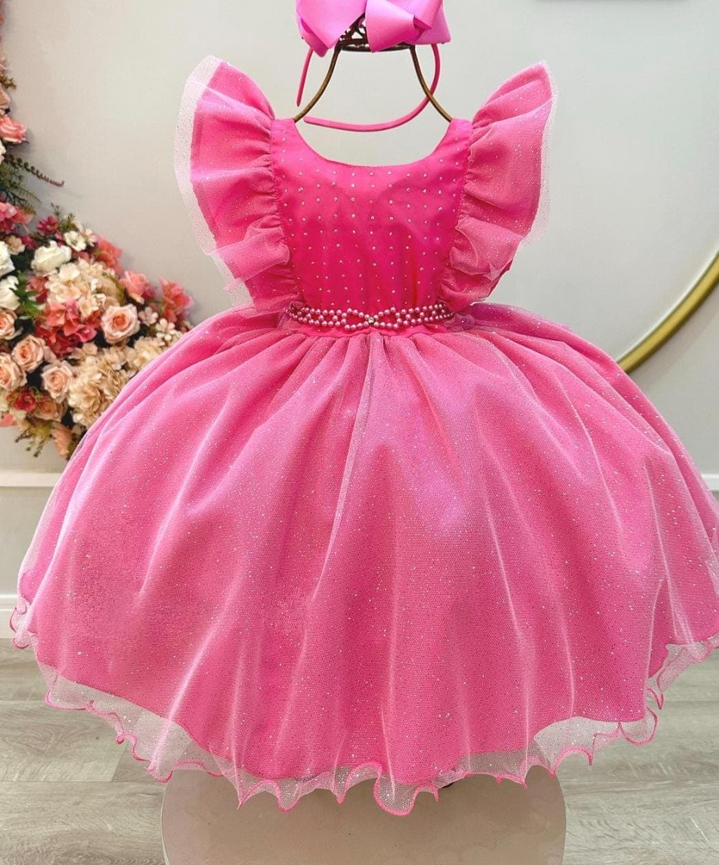 Vestido rosa chiclete Princesa