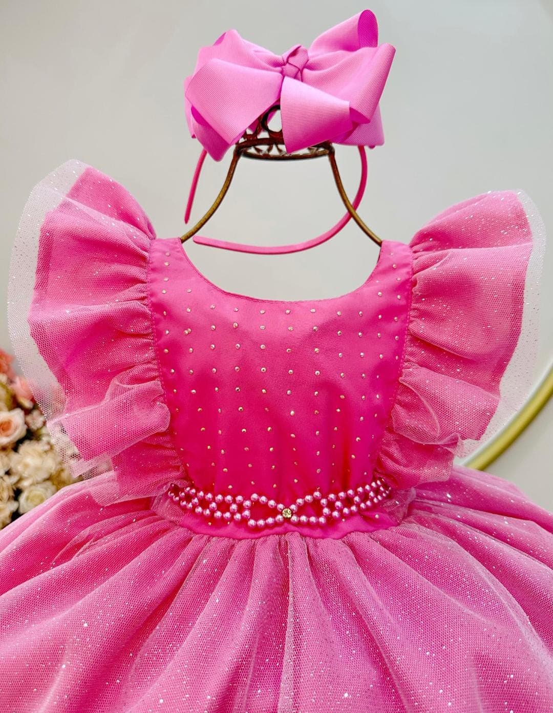 Vestido rosa chiclete Princesa