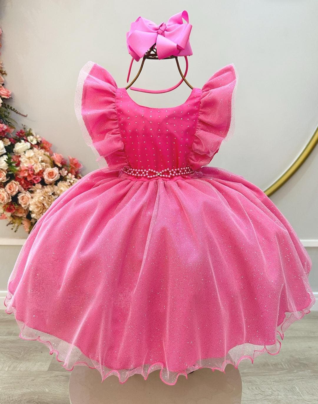 Vestido rosa chiclete Princesa