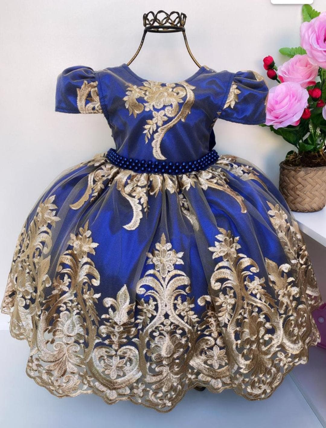 VESTIDO REALEZA AZUL ROYAL