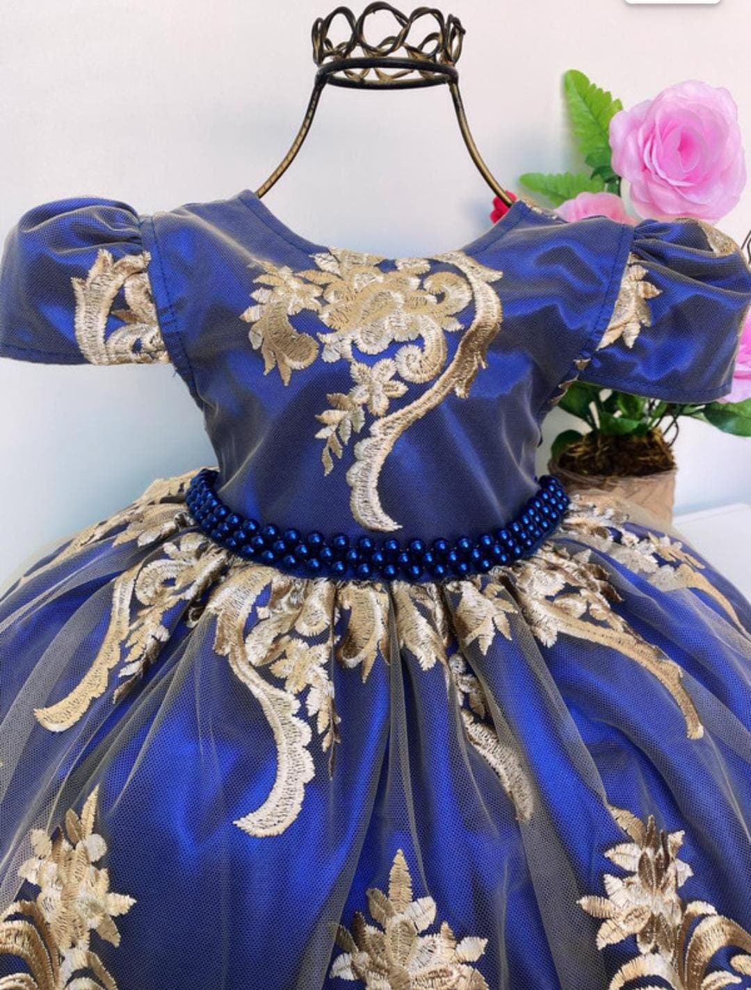 VESTIDO REALEZA AZUL ROYAL