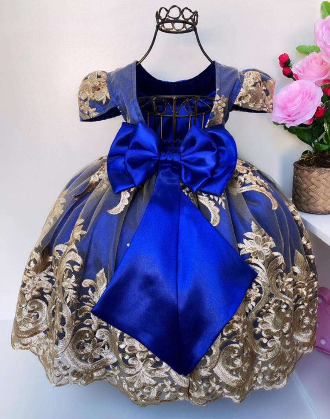 VESTIDO REALEZA AZUL ROYAL