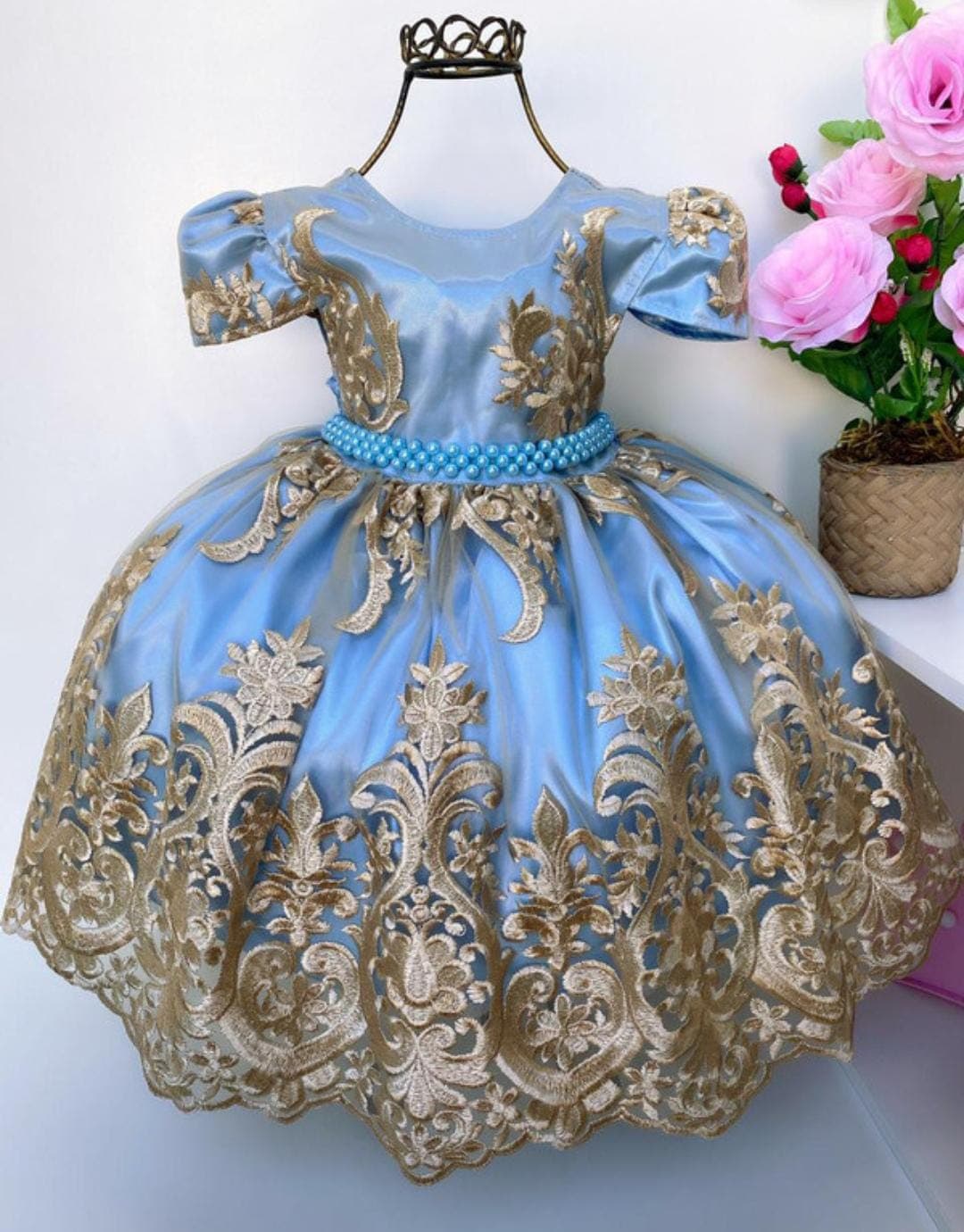 VESTIDO REALEZA AZUL
