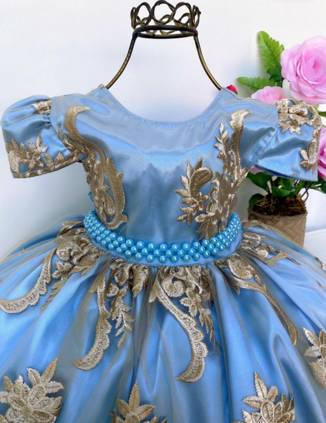VESTIDO REALEZA AZUL