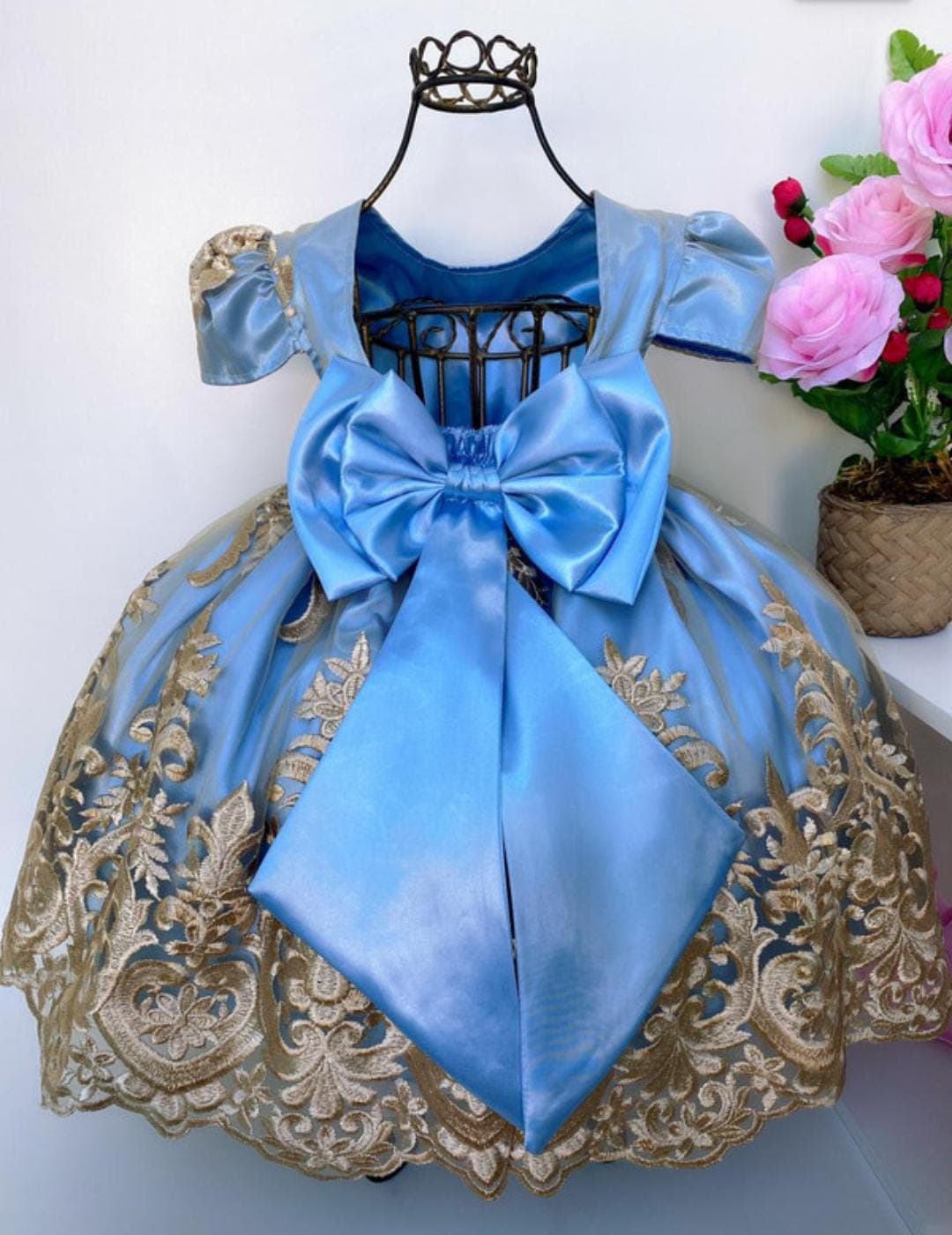 VESTIDO REALEZA AZUL