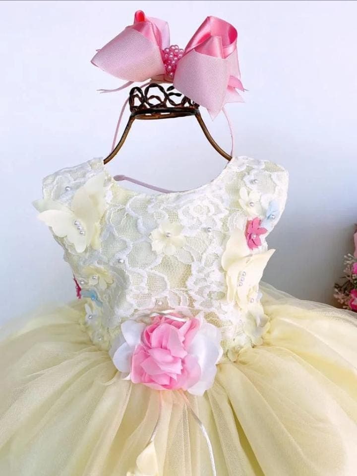 Vestido Jardim encantado amarelo