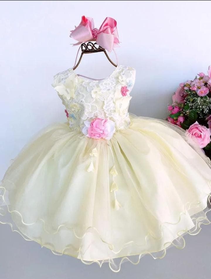 Vestido Jardim encantado amarelo