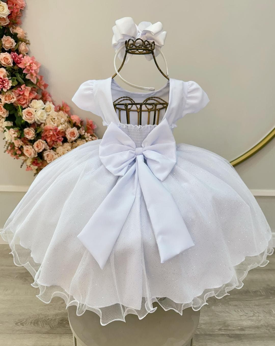 Vestido branco borboletas 