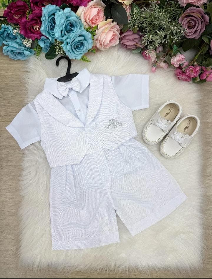 conjunto menino branco verão