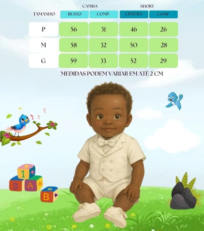 conjunto menino branco verão