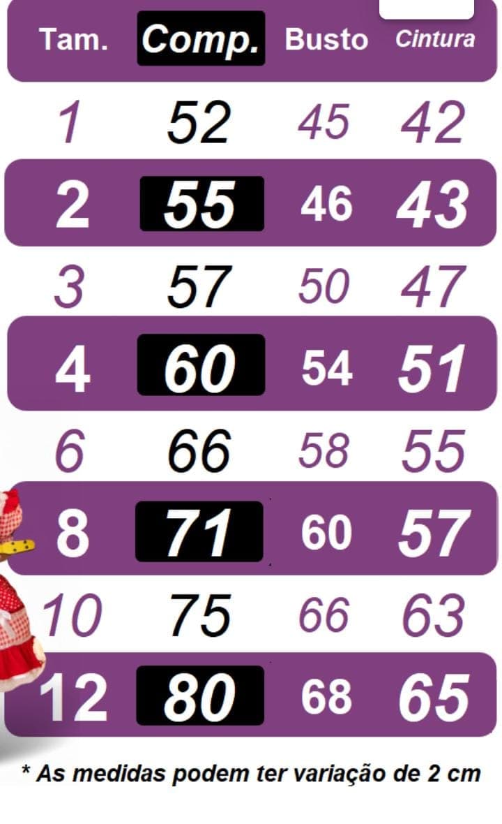 Vestido junino luxo (salopete)