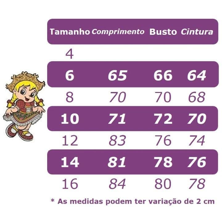 vestido junino inf color