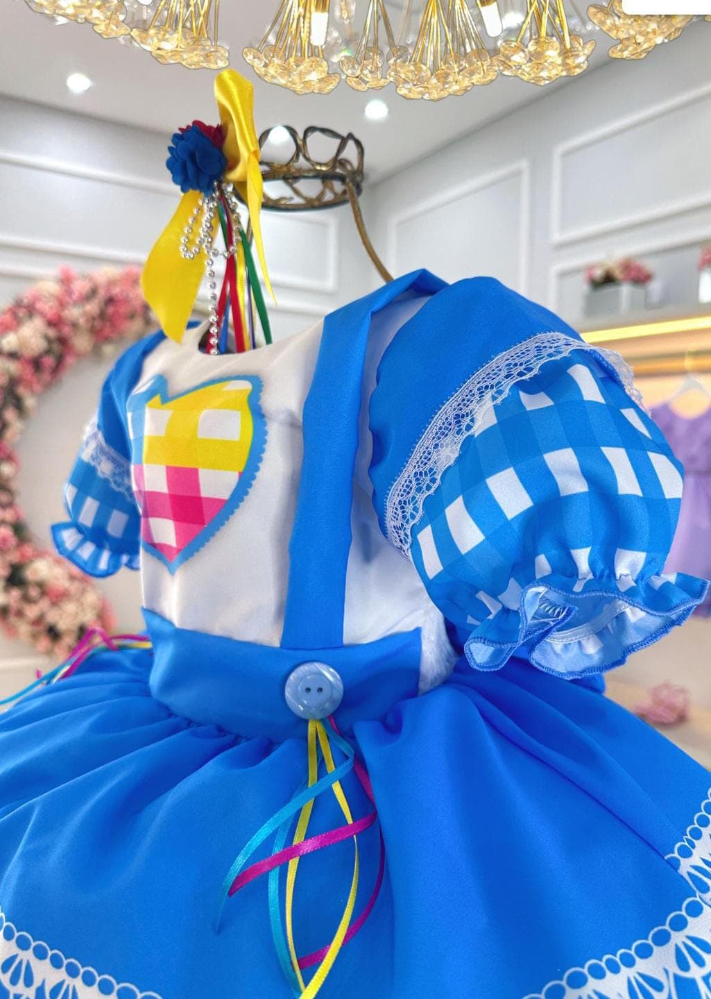 Vestido salopete azul