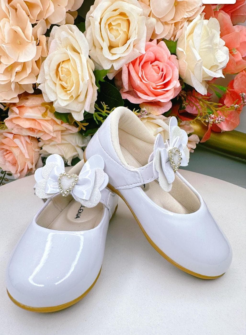 sapatilha branca top brilho