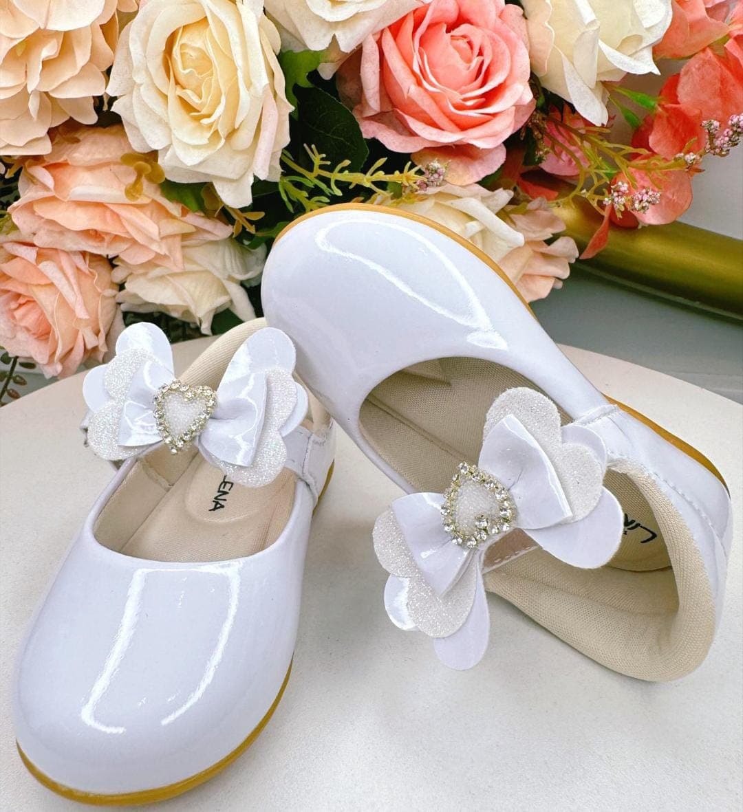 sapatilha branca top brilho