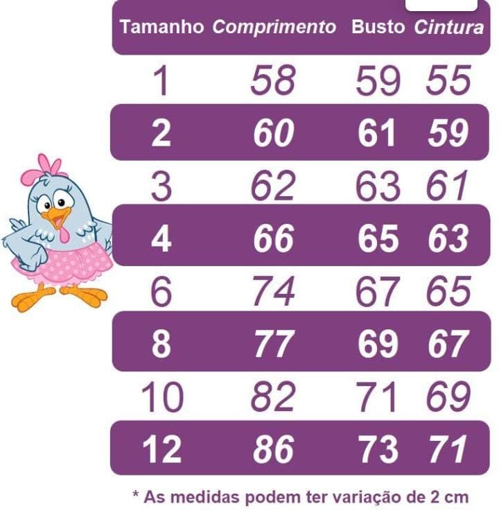vestido GALINHA PINTADINHA