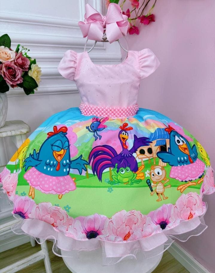 vestido GALINHA PINTADINHA
