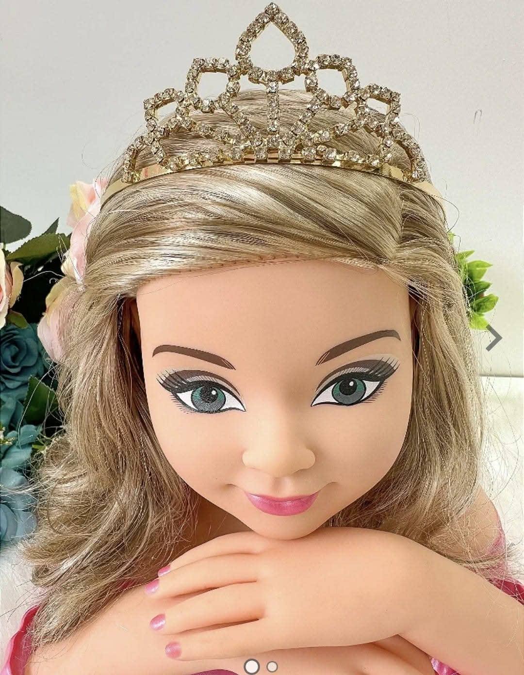 Coroa Dourada Strass